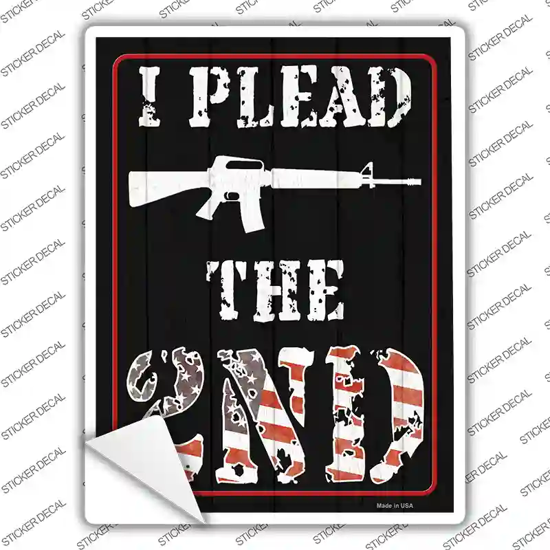 I Plead The 2nd Novelty Rectangle Sticker Decal