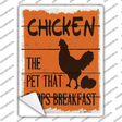 Chicken That Poops Breakfast Novelty Rectangle Sticker Decal