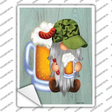 Gnome Beer and Hotdogs Novelty Rectangle Sticker Decal