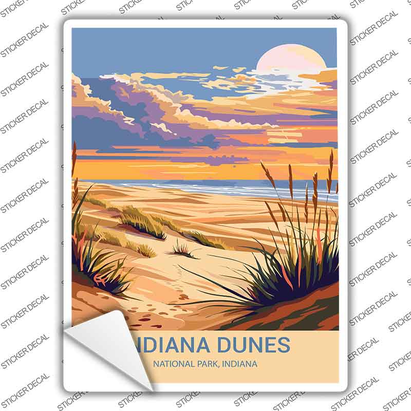 Indiana Dunes Novelty Rectangle Sticker Decal P-4515s