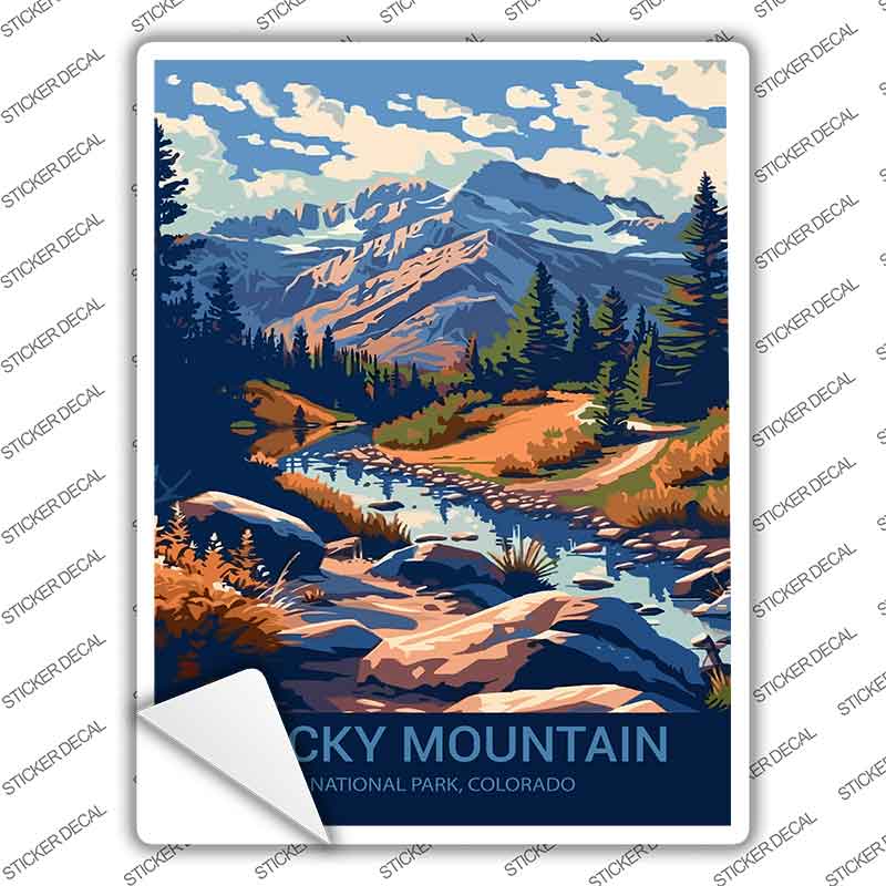 Rocky Mountain Colorado Novelty Rectangle Sticker Decal P-4532s