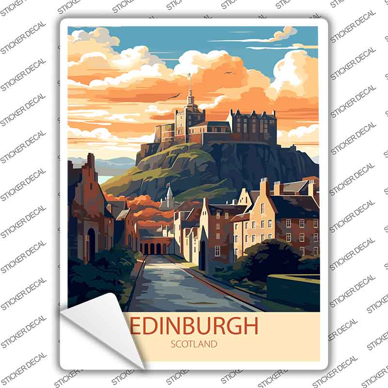 Edinburgh Scotland Novelty Rectangle Sticker Decal P-4575s