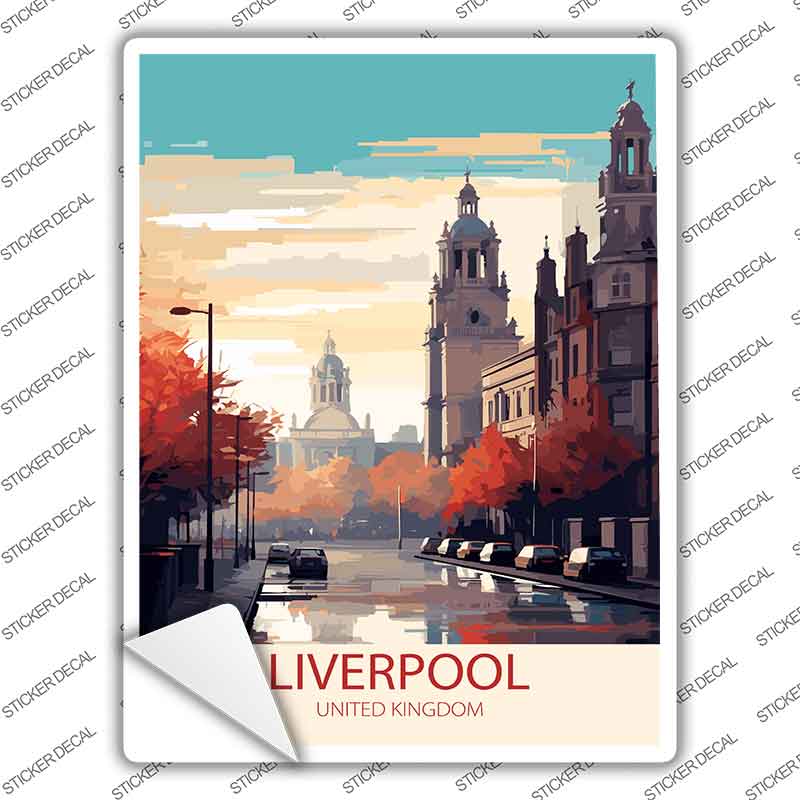 Liverpool United Kingdom Novelty Rectangle Sticker Decal P-4582s