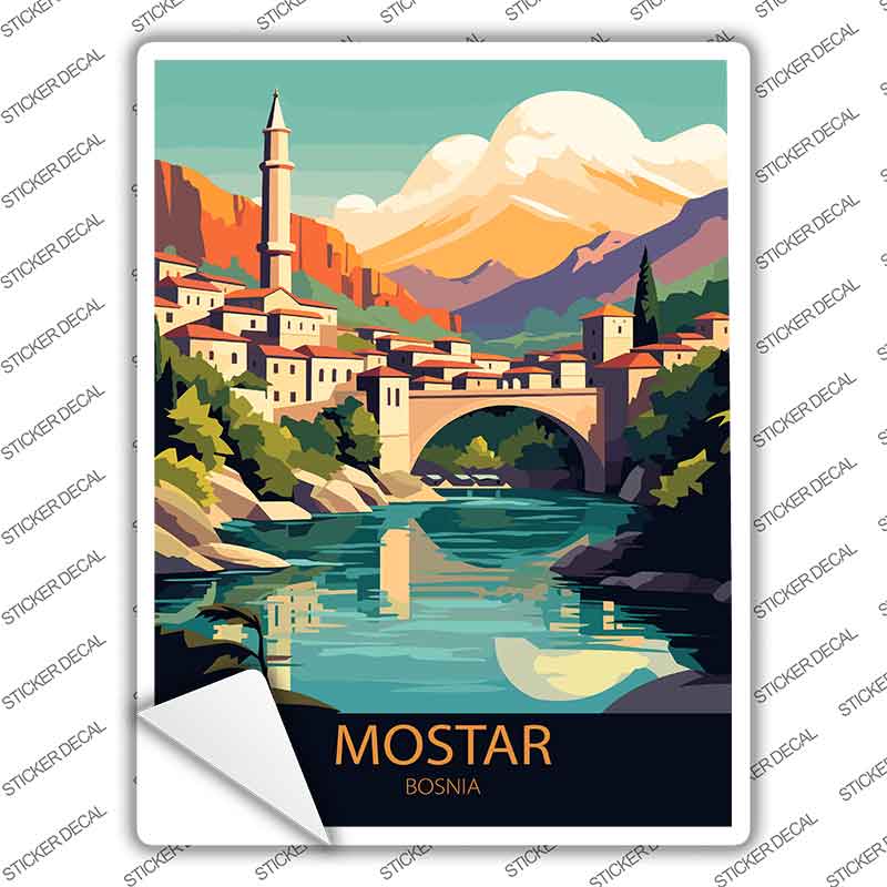 Mostar Bosnia Novelty Rectangle Sticker Decal P-4585s