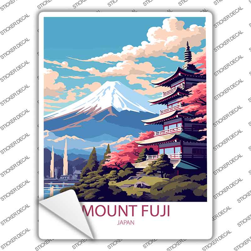 Mount Fuji Japan Novelty Rectangle Sticker Decal P-4586s