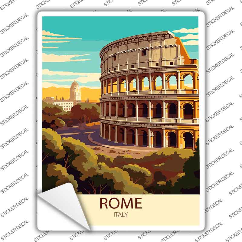 Rome Italy Novelty Rectangle Sticker Decal P-4590s