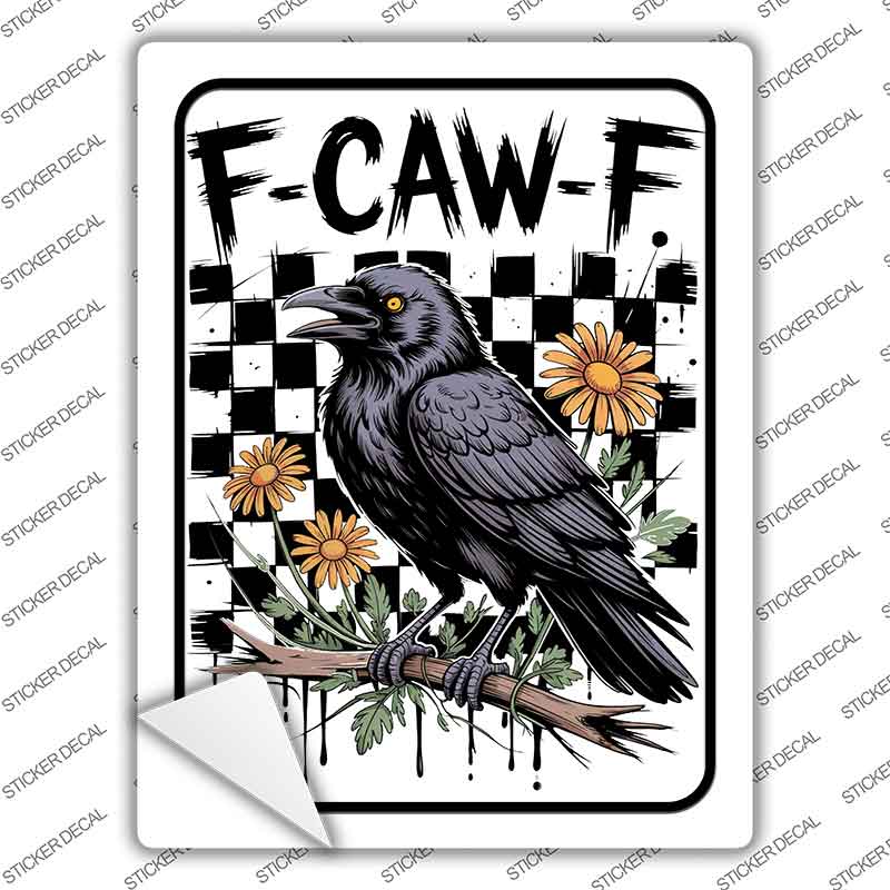 F-Caw-F Novelty Rectangle Sticker Decal P-4597s