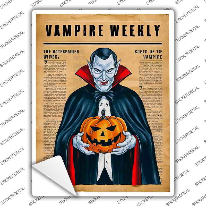 Vampire Weekly Novelty Rectangle Sticker Decal P-4628s