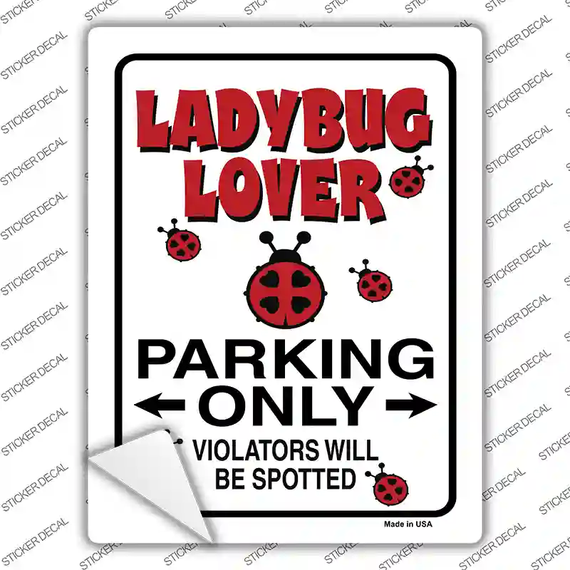 Ladybug Lover Novelty Rectangle Sticker Decal