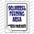 Squirrel Feeding Area Novelty Rectangle Sticker Decal