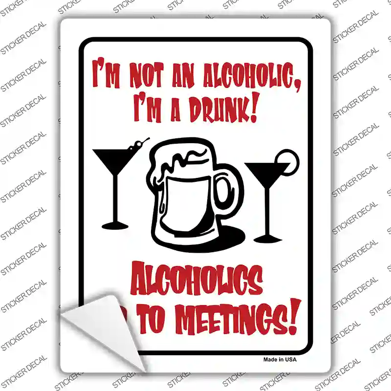 Im A Drunk Novelty Rectangle Sticker Decal