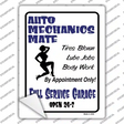 Auto Mechanics Mate Novelty Rectangle Sticker Decal