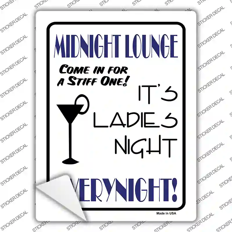 Midnight Lounge Novelty Rectangle Sticker Decal
