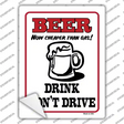 Beer Cheaper Than Gas Novelty Rectangle Sticker Decal