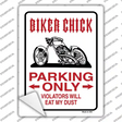 Biker Chick Only Novelty Rectangle Sticker Decal