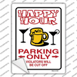 Happy Hour Parking Novelty Rectangle Sticker Decal