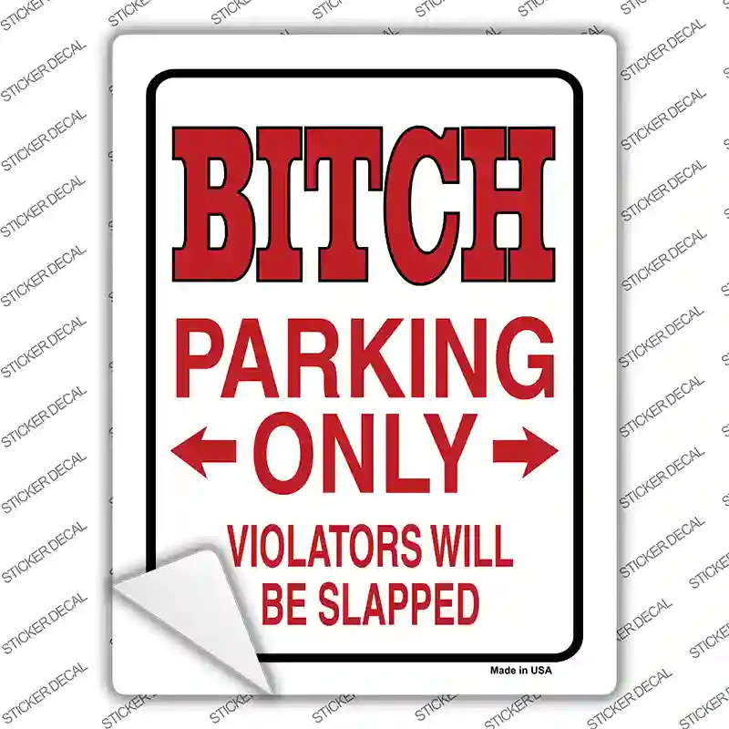 Bitch Only Novelty Rectangle Sticker Decal