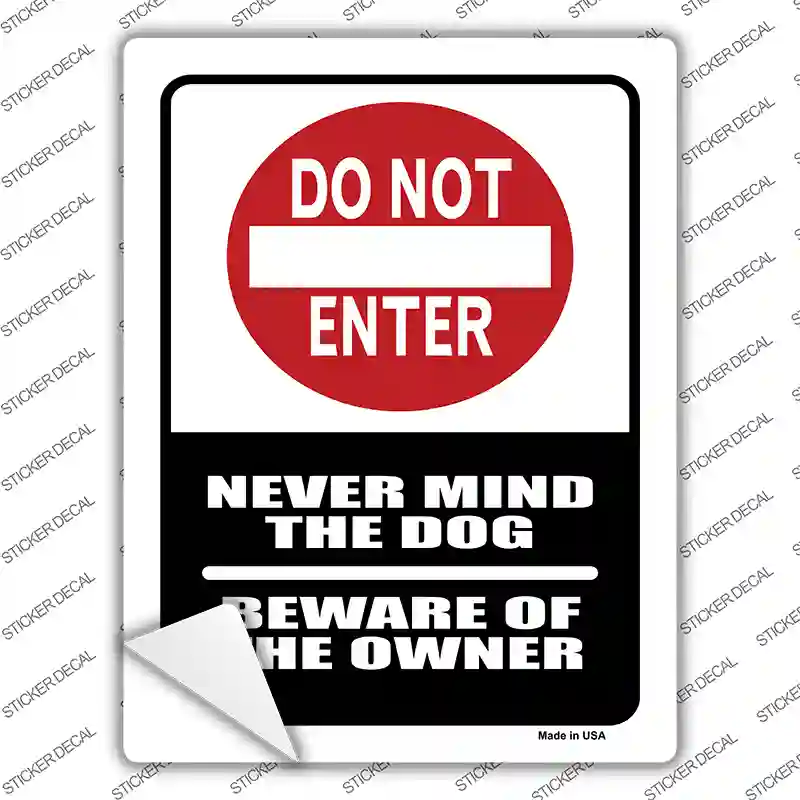 Do Not Enter Novelty Rectangle Sticker Decal