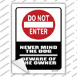 Do Not Enter Novelty Rectangle Sticker Decal