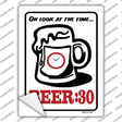 Beer 30 Novelty Rectangle Sticker Decal