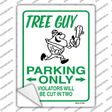 Tree Guy Parking Novelty Rectangle Sticker Decal