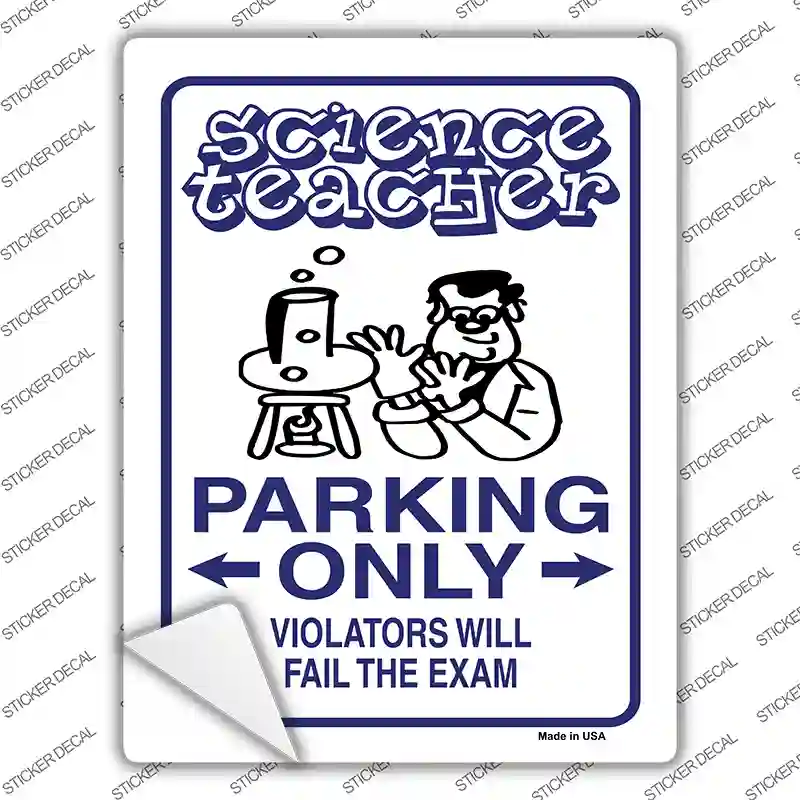 Science Teacher Only Novelty Rectangle Sticker Decal