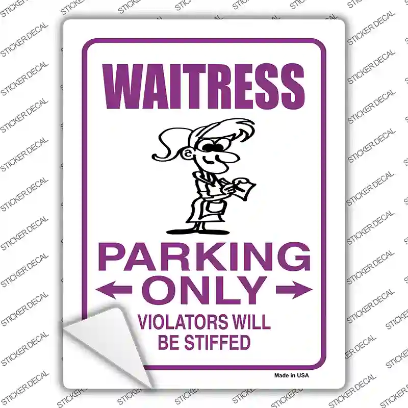 Waitress Only Novelty Rectangle Sticker Decal