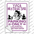 Yoga Instructor Only Novelty Rectangle Sticker Decal