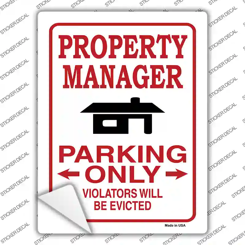 Property Manager Only Novelty Rectangle Sticker Decal