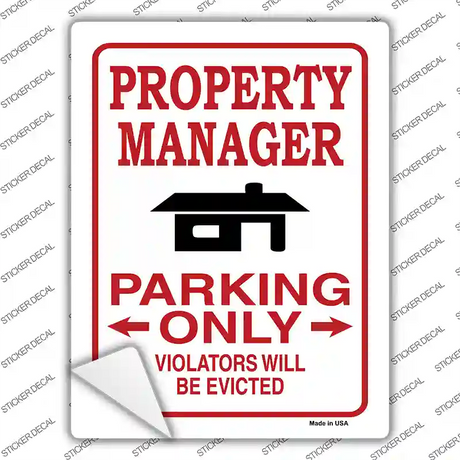 Property Manager Only Novelty Rectangle Sticker Decal