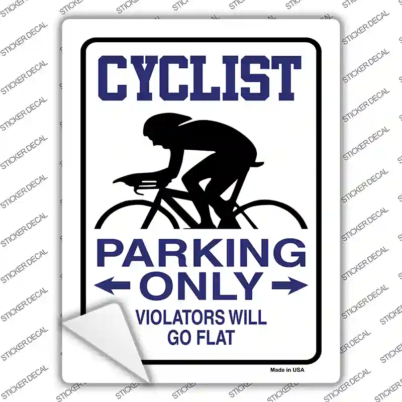 Cyclist Only Novelty Rectangle Sticker Decal