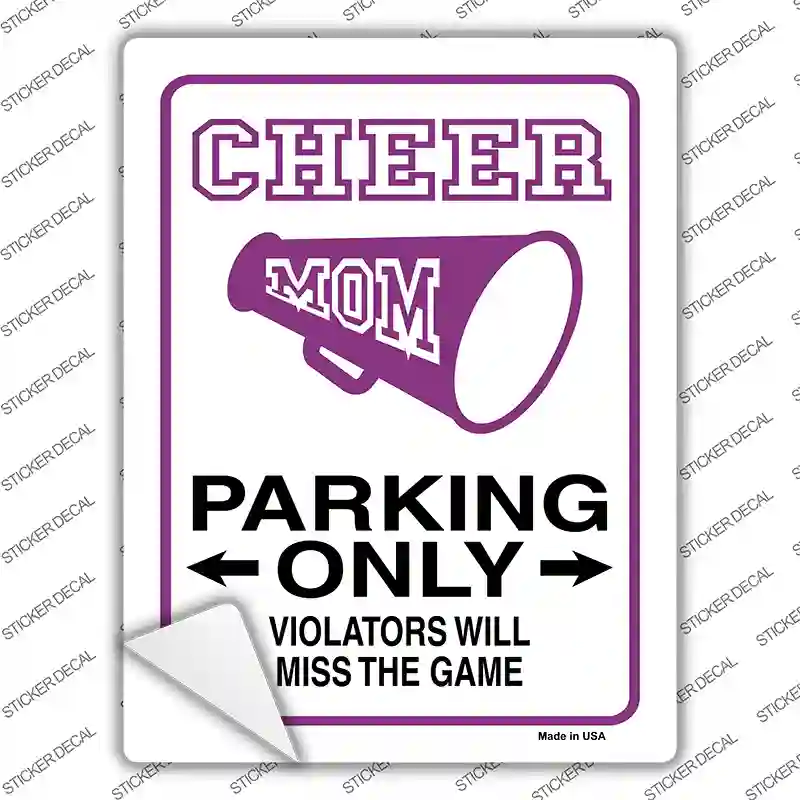 Cheer Mom Only Novelty Rectangle Sticker Decal