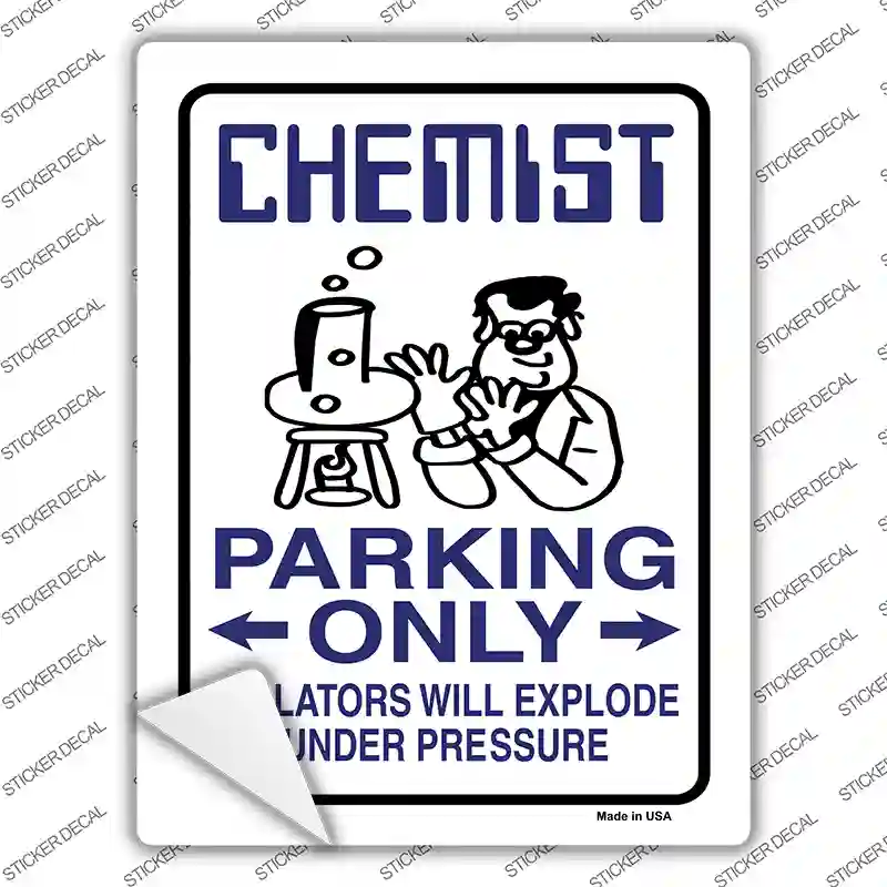 Chemist Only Novelty Rectangle Sticker Decal