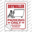 Drywall Parking Spakled Novelty Rectangular Sticker Decal