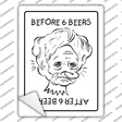 Before And After Novelty Rectangle Sticker Decal