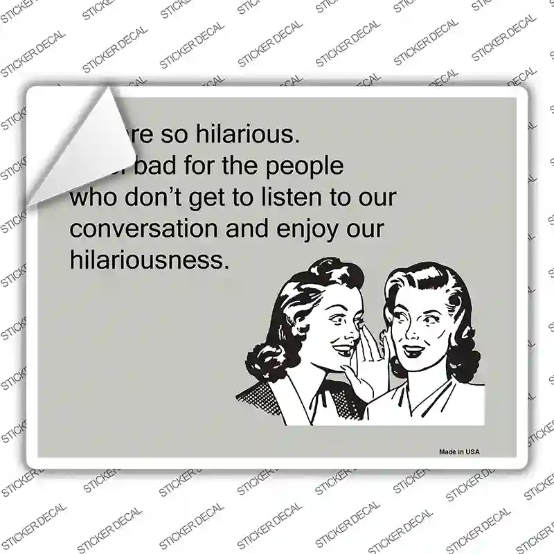 We Are So Hilarious Novelty Rectangle Sticker Decal