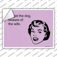 Beware Of The Wife Novelty Rectangle Sticker Decal