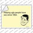 Beer Helping Ugly People Novelty Rectangle Sticker Decal