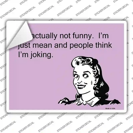 Im Actually Not Funny Novelty Rectangle Sticker Decal