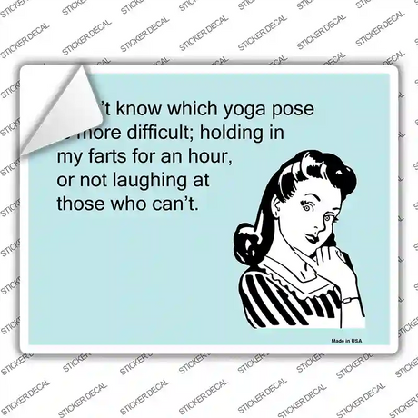 Which Yoga Pose More Difficult Novelty Rectangle Sticker Decal