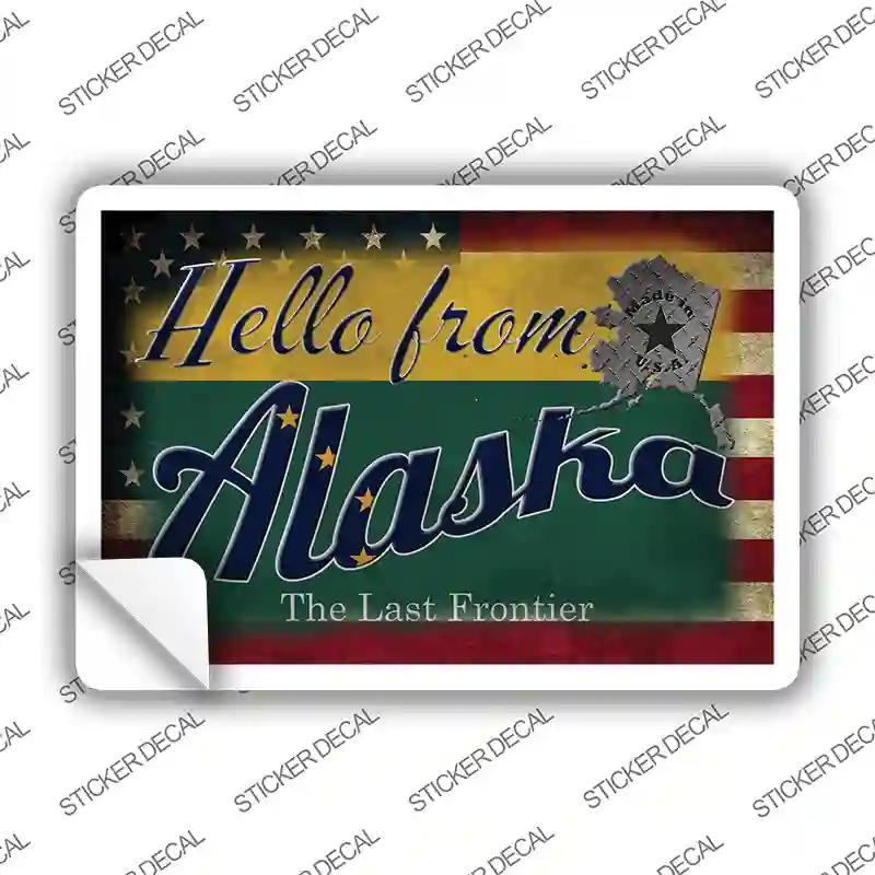 Hello From Alaska Novelty Postcard Sticker Decals