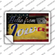 Hello From Iowa Novelty Postcard Sticker Decals