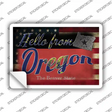 Hello From Oregon Novelty Postcard Sticker Decals