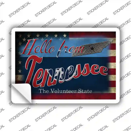Hello From Tennessee Novelty Postcard Sticker Decals