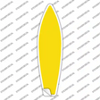 Yellow Solid Novelty Surfboard Sticker Decal