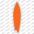 Orange Solid Novelty Surfboard Sticker Decal