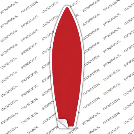 Red Solid Novelty Surfboard Sticker Decal