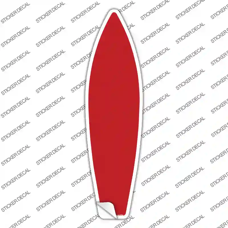 Red Solid Novelty Surfboard Sticker Decal
