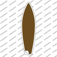Brown Solid Novelty Surfboard Sticker Decal