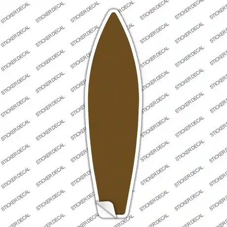 Brown Solid Novelty Surfboard Sticker Decal
